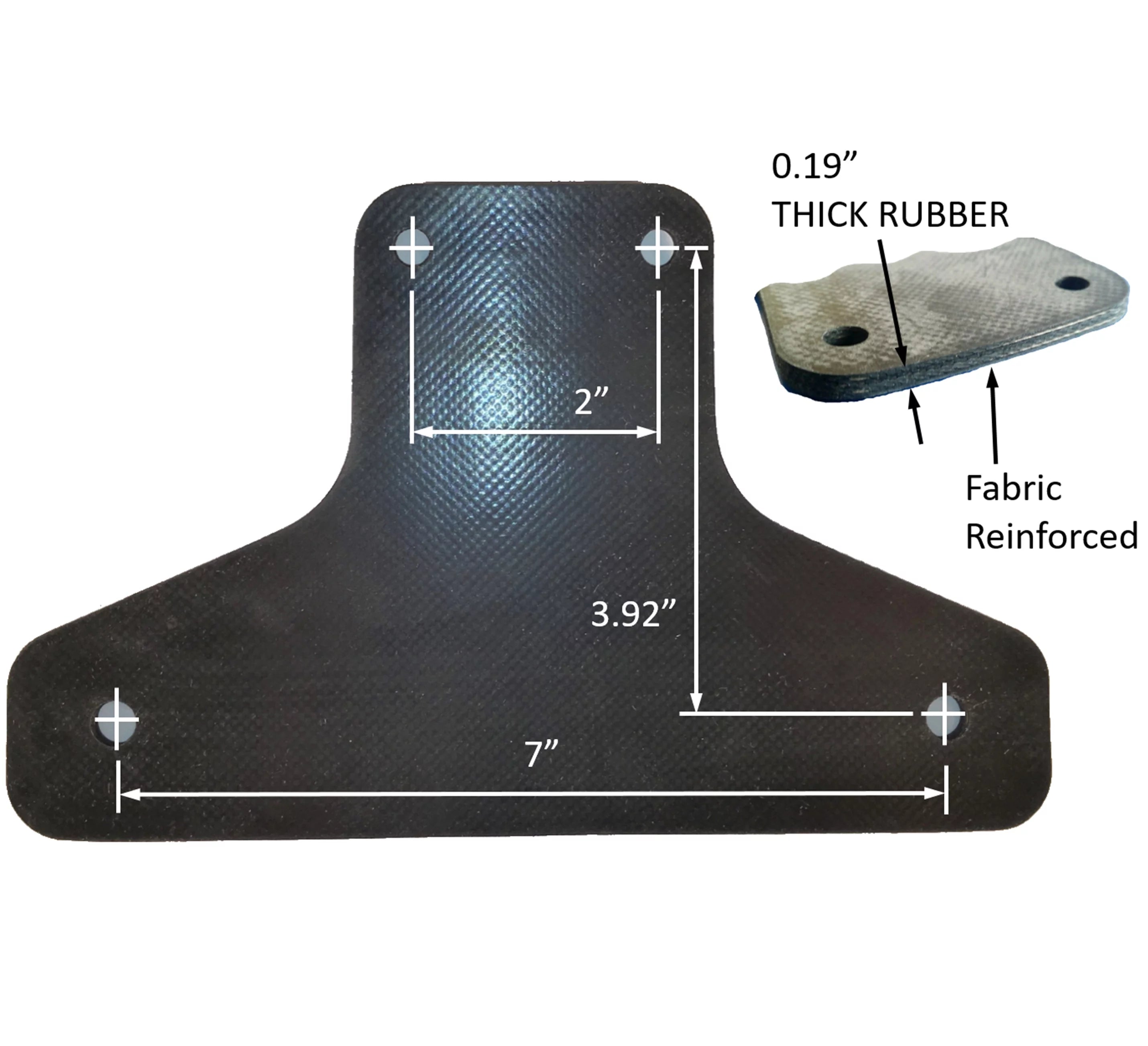 SurePlate TM Trailer/Truck EM16001 Rubber License Plate Holder Bracket; Economy-Max