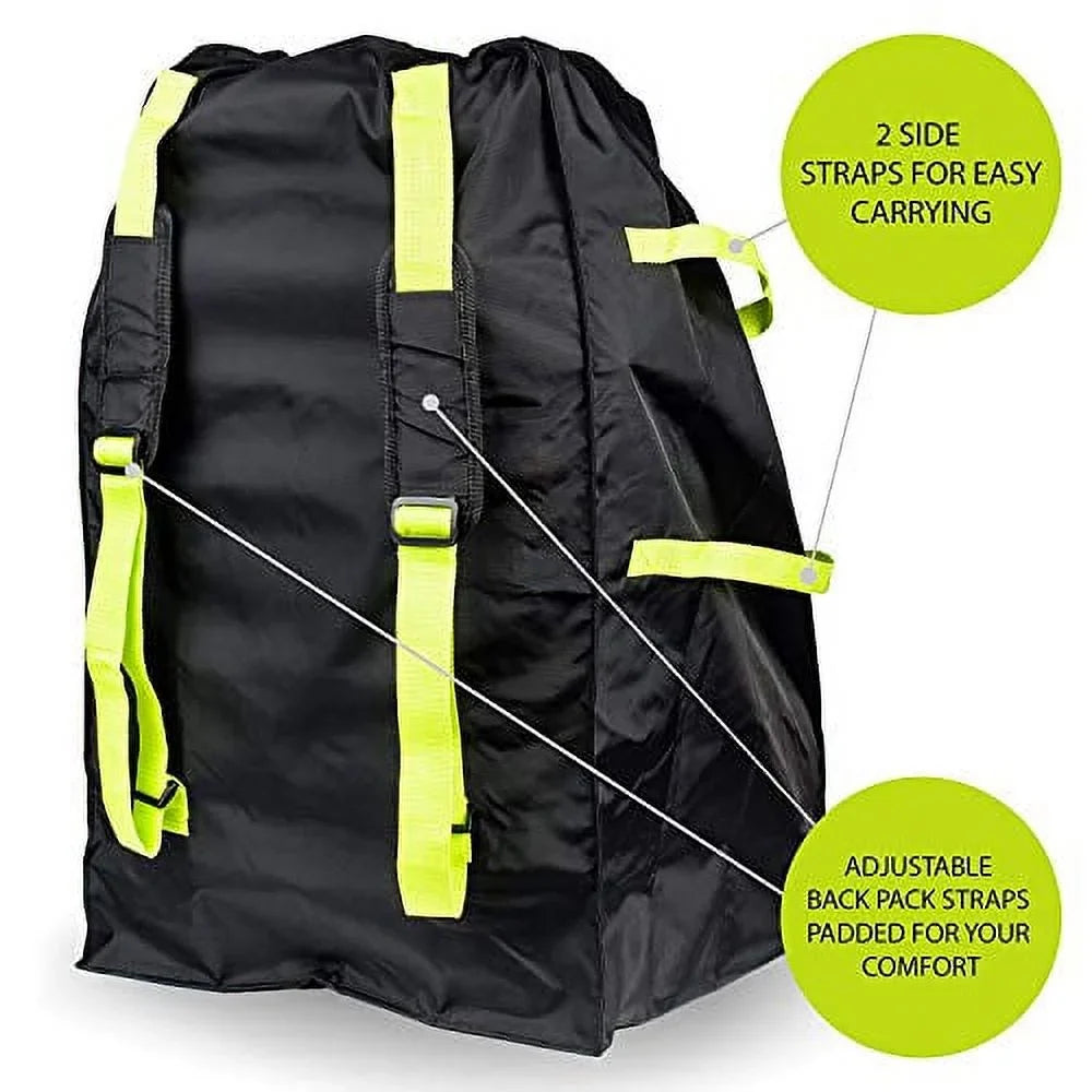 VolkGo Durable Car Seat Travel Bag with E-Book - Ideal Gate Check Bag for Air Travel & Saving Money - for Safe & Secure Car Seat - Fits Car Seats; Infant Carriers & Booster