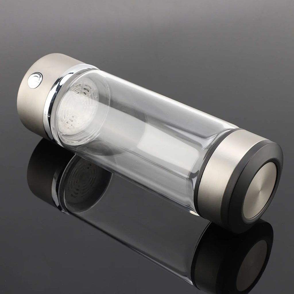 Nikou USB Charging Rich Hydrogen Purifier Filter Glass Bottle Anti-Skid Portable Lonizer Cup