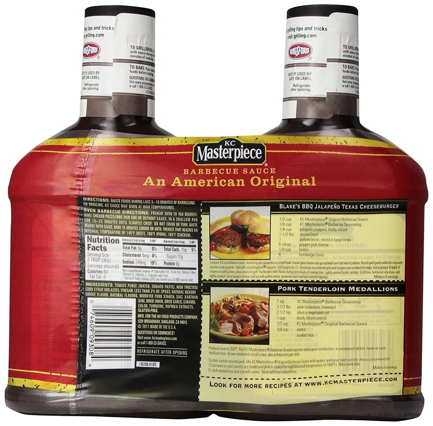 KC Masterpiece Barbecue Sauce; Original; 40 Oz; 2 Ct