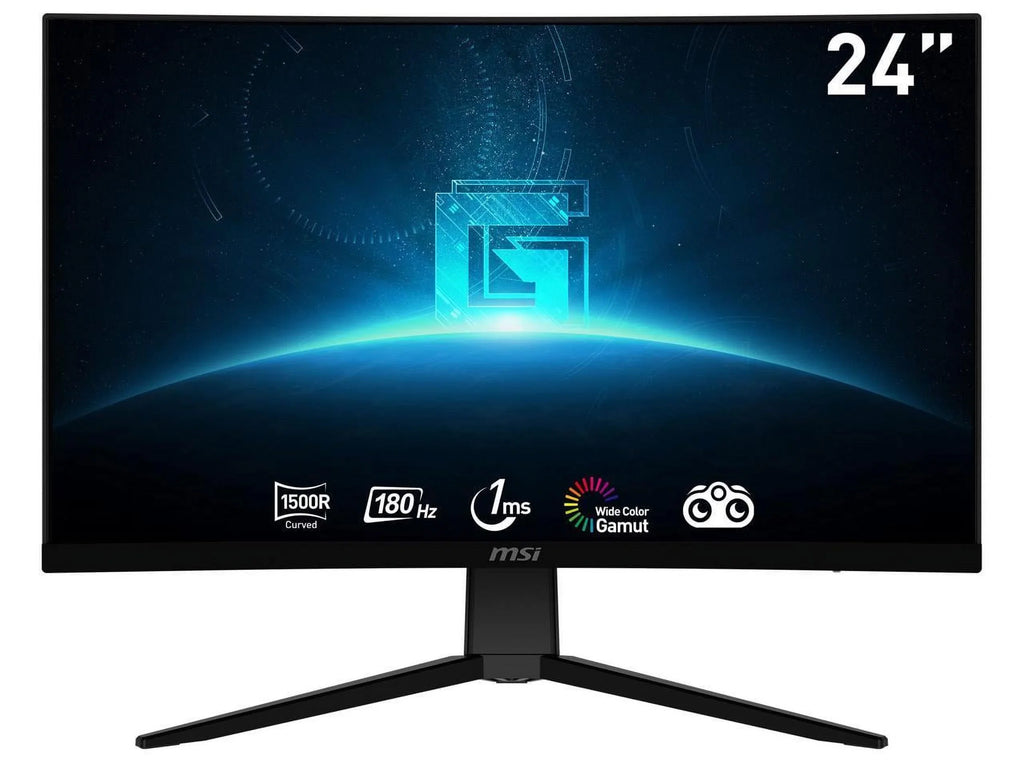 MSI G2422C; 24" Curved Gaming Monitor; 1920 x 1080 (FHD); VA; 1 ms; 170 Hz; FreeSync Premium; HDMI; DP Port; Tilt