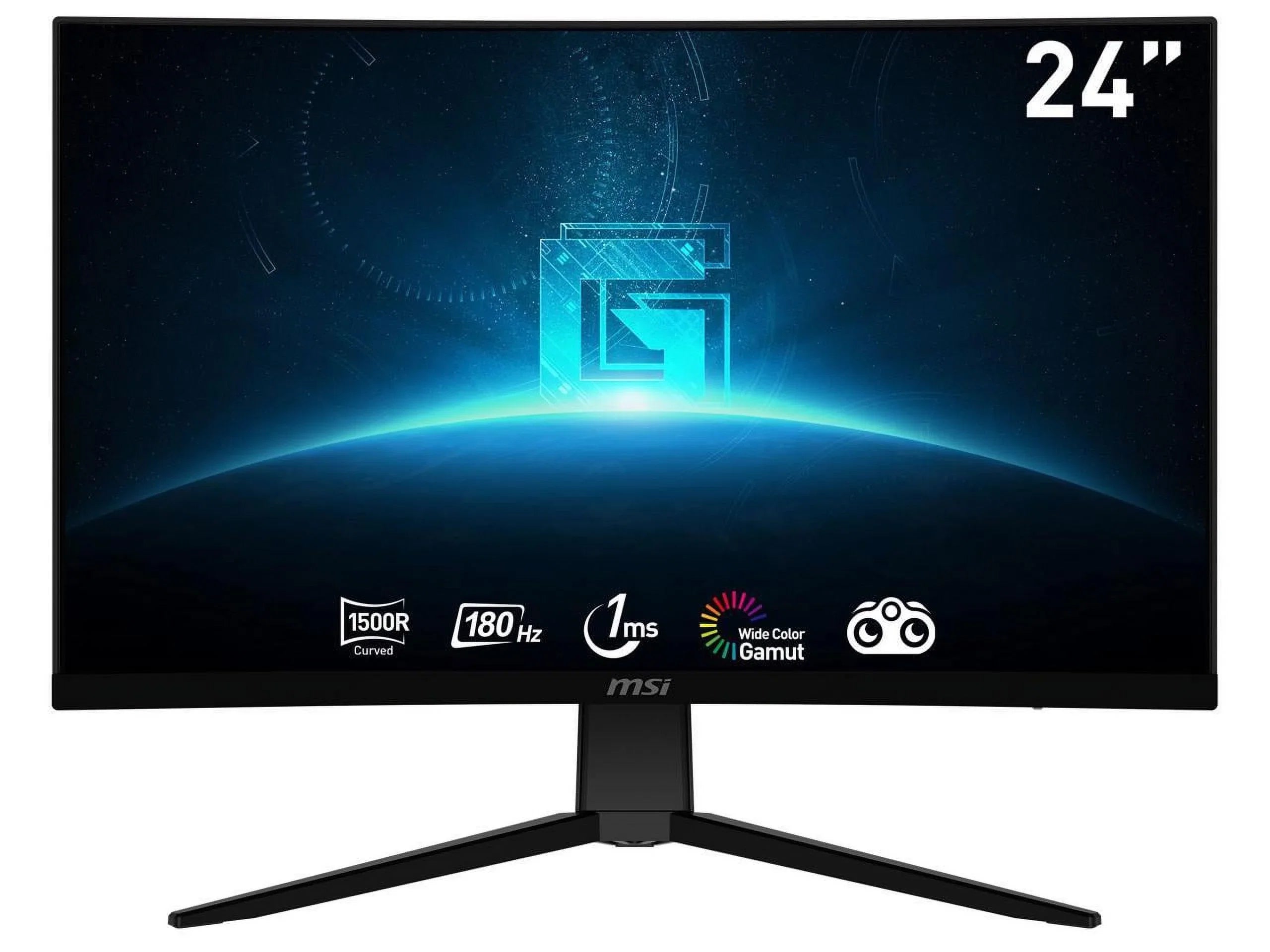 MSI G2422C; 24" Curved Gaming Monitor; 1920 x 1080 (FHD); VA; 1 ms; 170 Hz; FreeSync Premium; HDMI; DP Port; Tilt