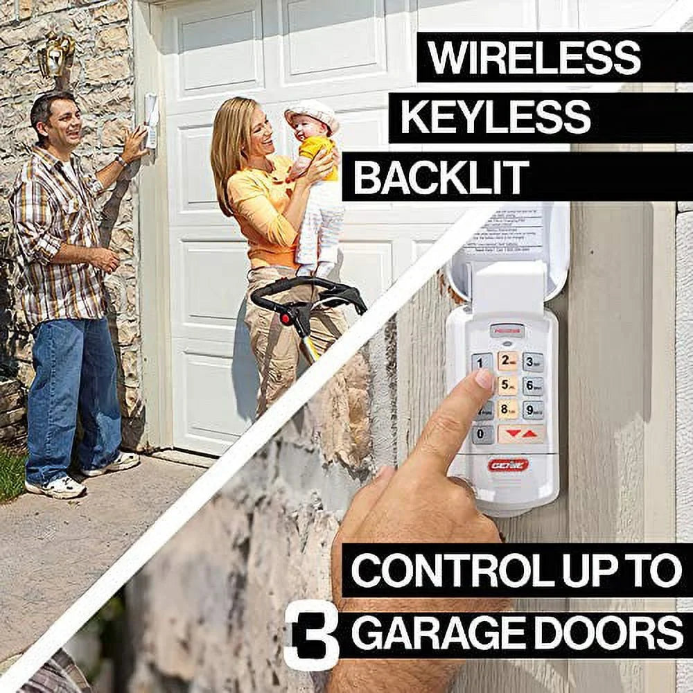 Genie Authentic Intellicode GK-R garage door opener wireless keyless keypad - works with all Genie Intellicode garage door openers; Off-White