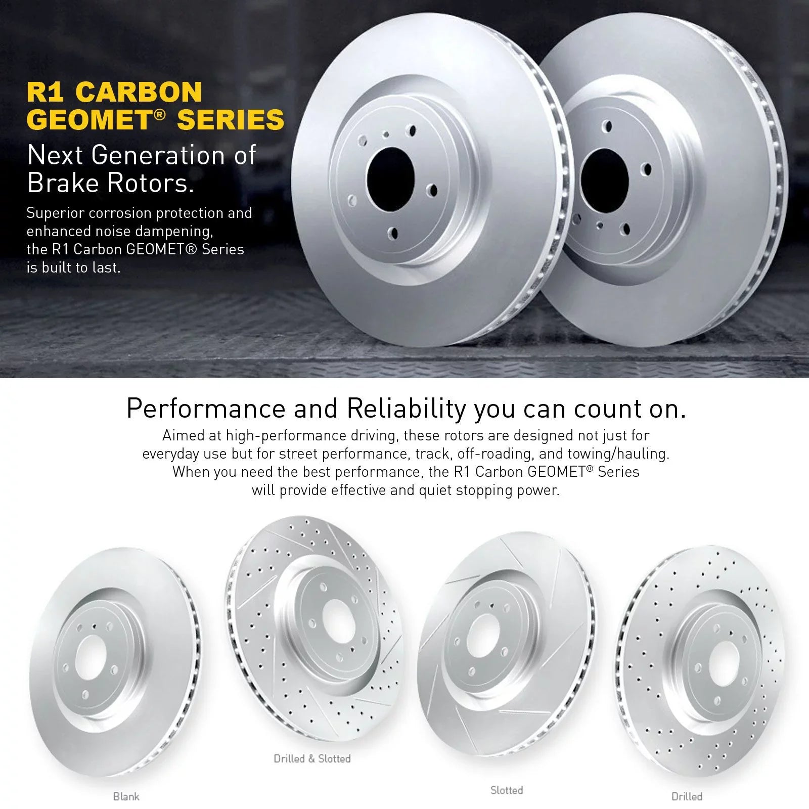R1 Concepts Wdpn2 03055 R1 Concepts Brake Rotor Carbon Coated Fits select: 2022 KIA NIRO; 2019-2022 HYUNDAI KONA