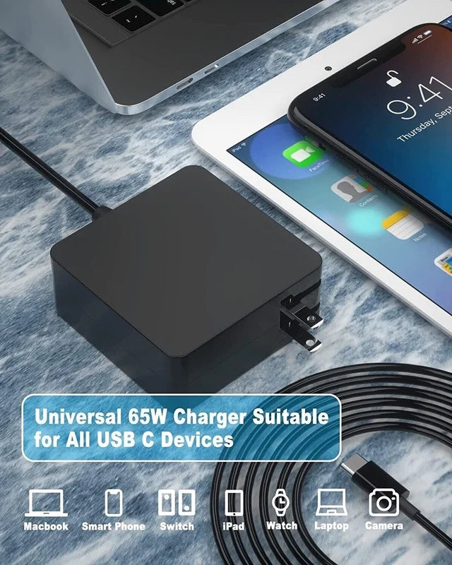 Nuxkst 65w USB-C Ac Adapter for Lenovo ThinkPad 11e Yoga Gen 6 20SF0005US power supply charger