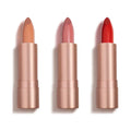 Anna Marti Cosmetics - Nude; Pink & Red 3 Shade Pigment Rich Vegan Lipstick Bundle (3 Items) Nourishing hydrating matte formula; infused with Vitamin E and Squalane.