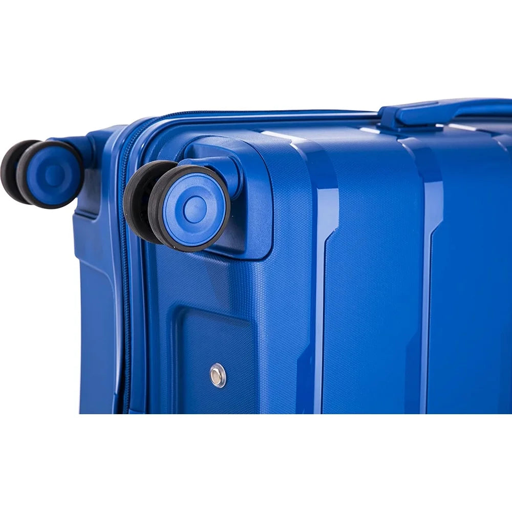 Rockland Pasadena Hardside Spinner Wheel Luggage; Blue; 19"; 23"; 27"- (Open Box)
