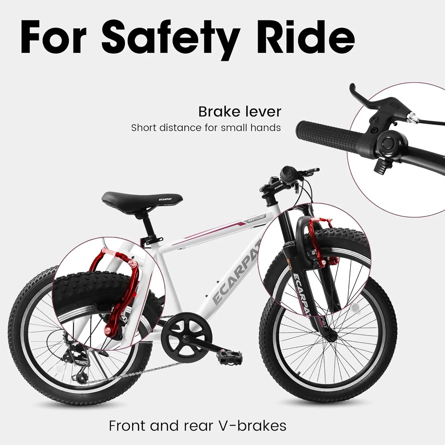Ecarpat Kids’ Bike 20 foot Wheel; 20 foot Mountain Bike 7-Speed; Boys Girls Child Kids’ Bicycles