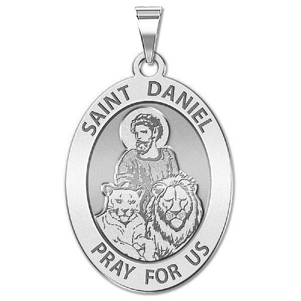 Picturesongold.Com Saint Daniel Oval Religious Medal Necklace Pendants Adult-2/3x3/4 14K Yellow Gold