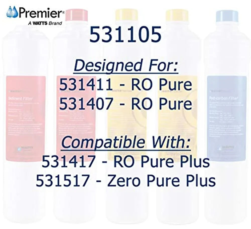 Watts Premier WP531105 RO Pure Annual Filter Kit; 1-Pack(5 Filters)