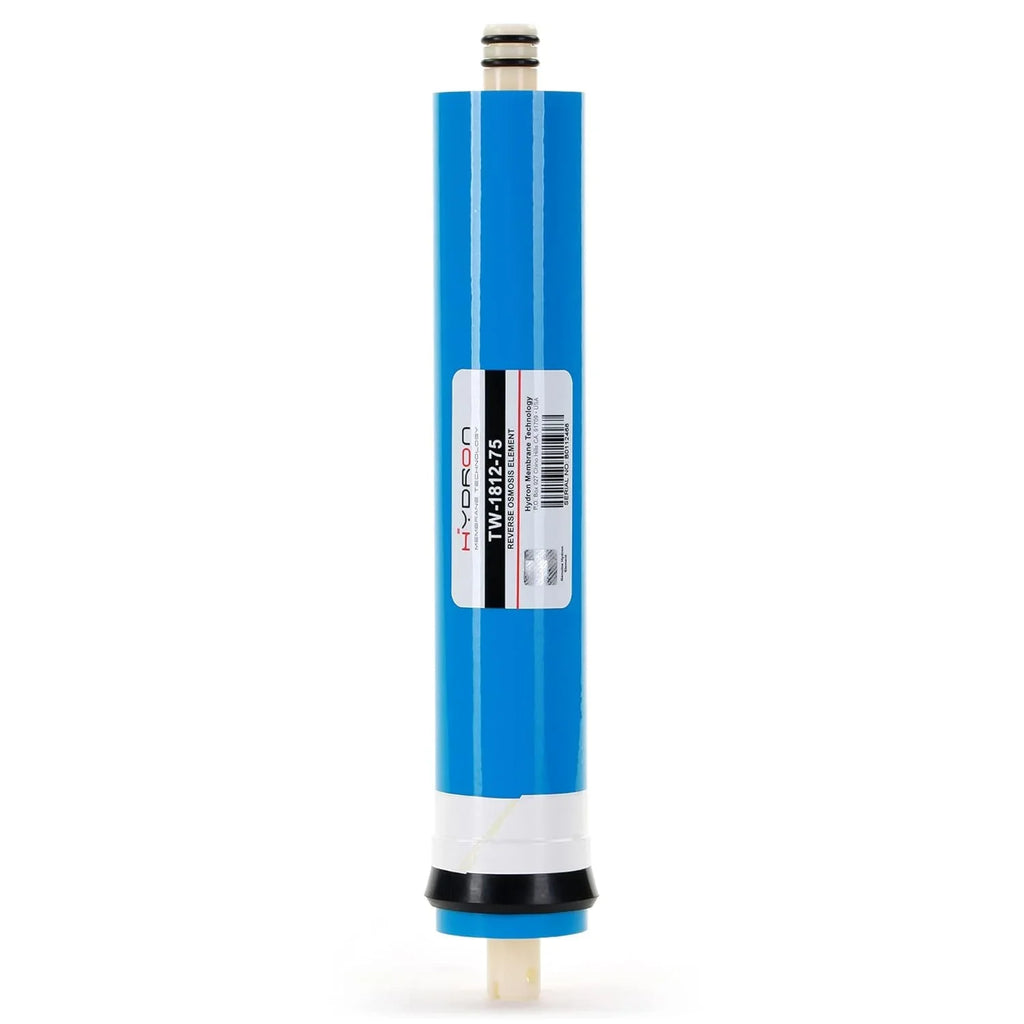 Hydron TW-1812-75 DI Or RO Reverse Osmosis Membrane Replacement 75 GPD; Fits Any Standard RO Unit