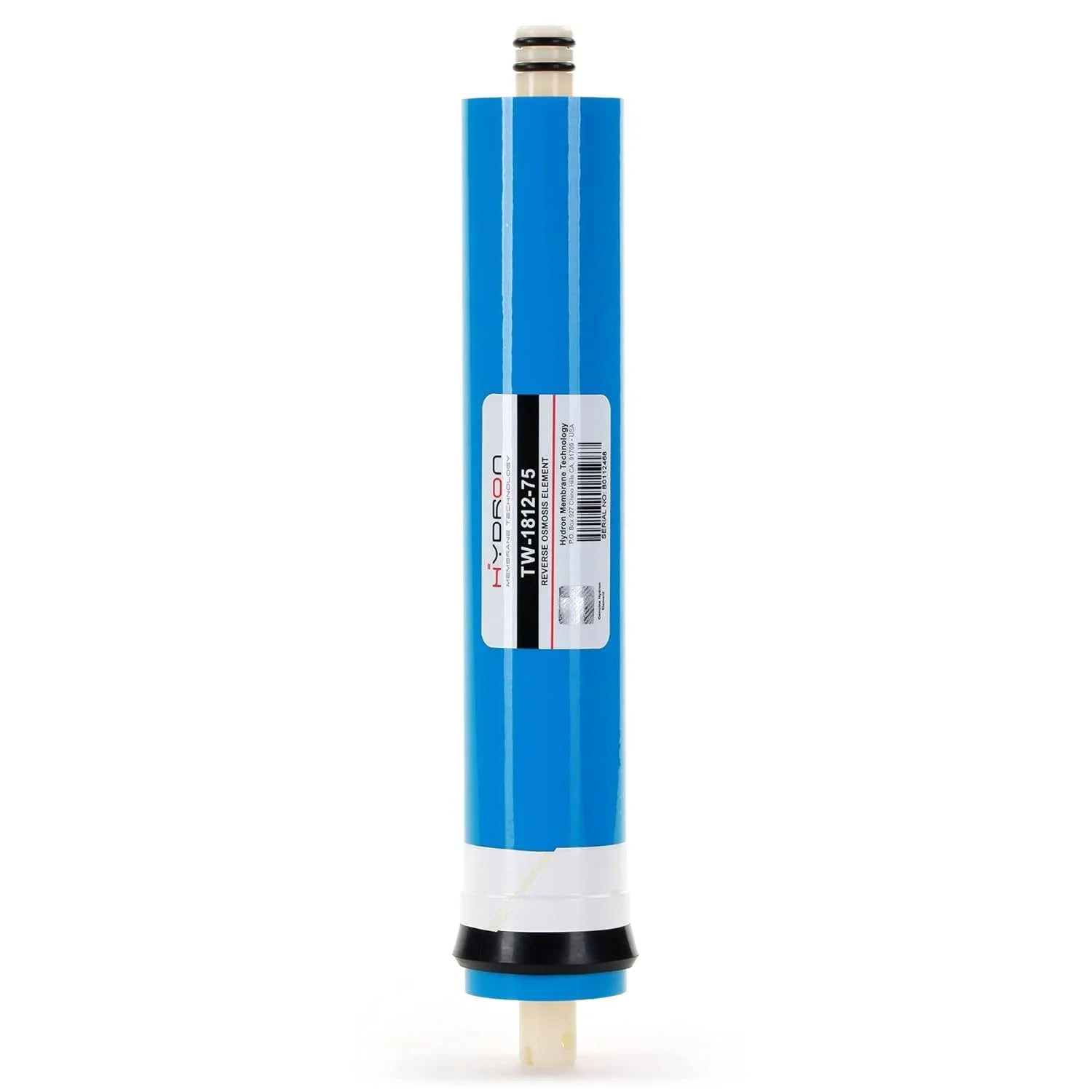Hydron TW-1812-75 DI Or RO Reverse Osmosis Membrane Replacement 75 GPD; Fits Any Standard RO Unit