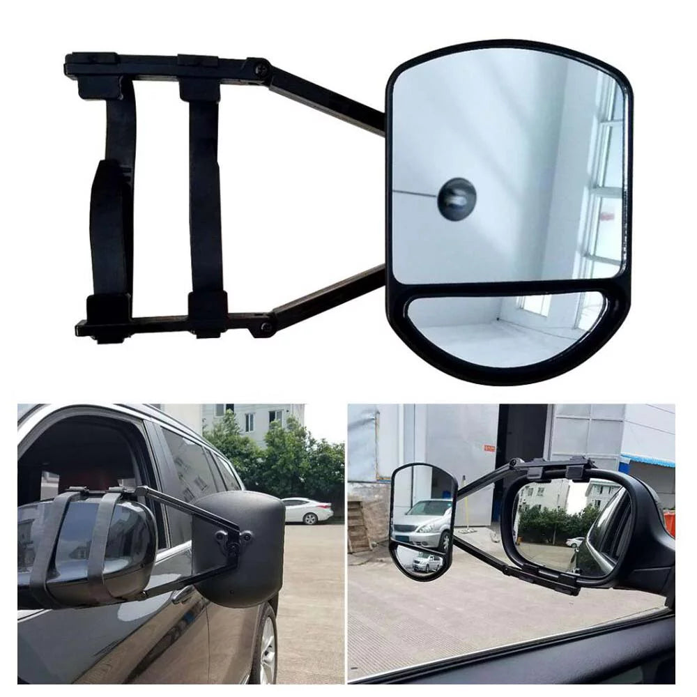 OWSOO Car Towing Mirror Extended Rear View Mirror Wide Angle Auxiliary Mirror for Car Truck RV Trailer