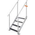 Vevor Dock Stairs 30-38 in. Adjustable Height; 500 lbs Load Capacity Dock Ladder 4 Step