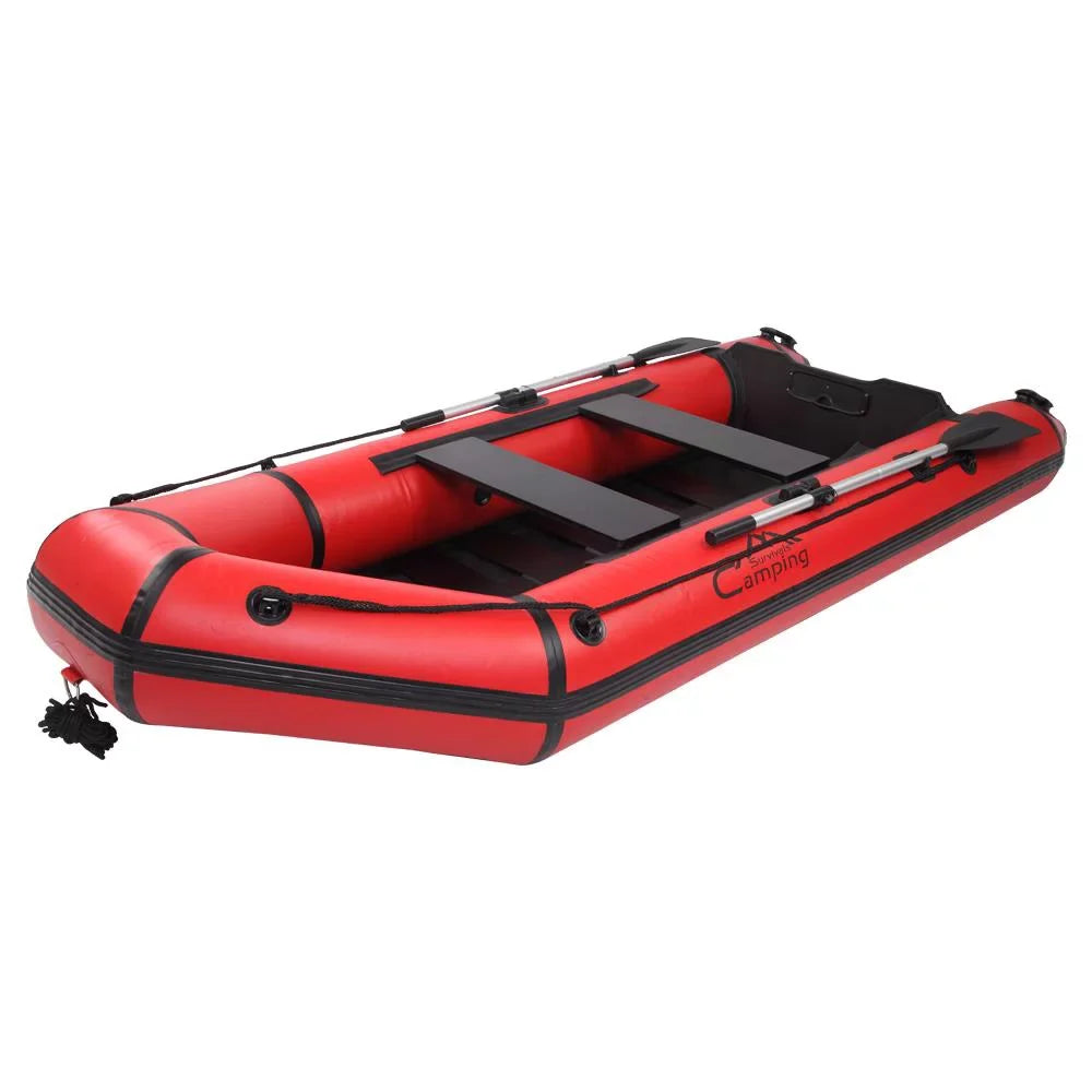 Campingsurvivals 10ft Inflatable Fishing Assault Boat Red