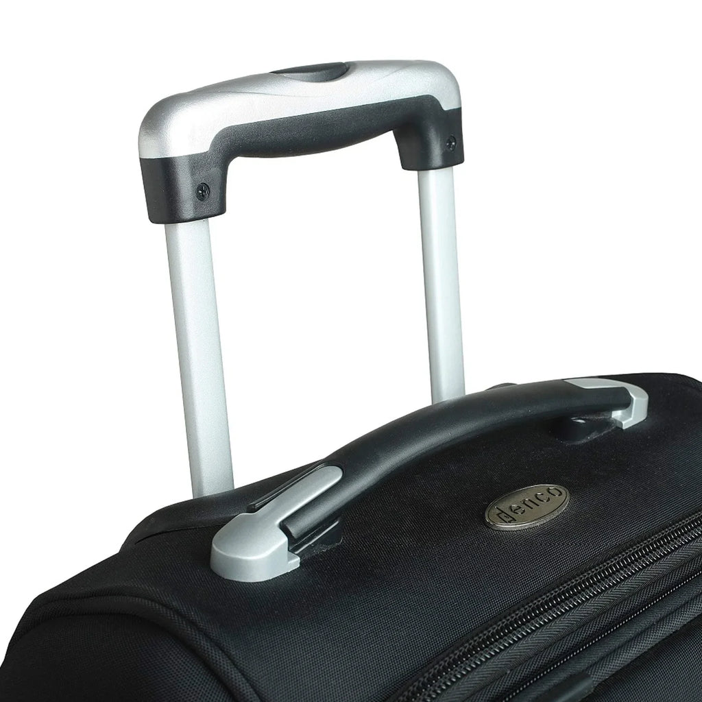 MOJO Black Kansas Jayhawks 21" Softside Rolling Carry-On Suitcase