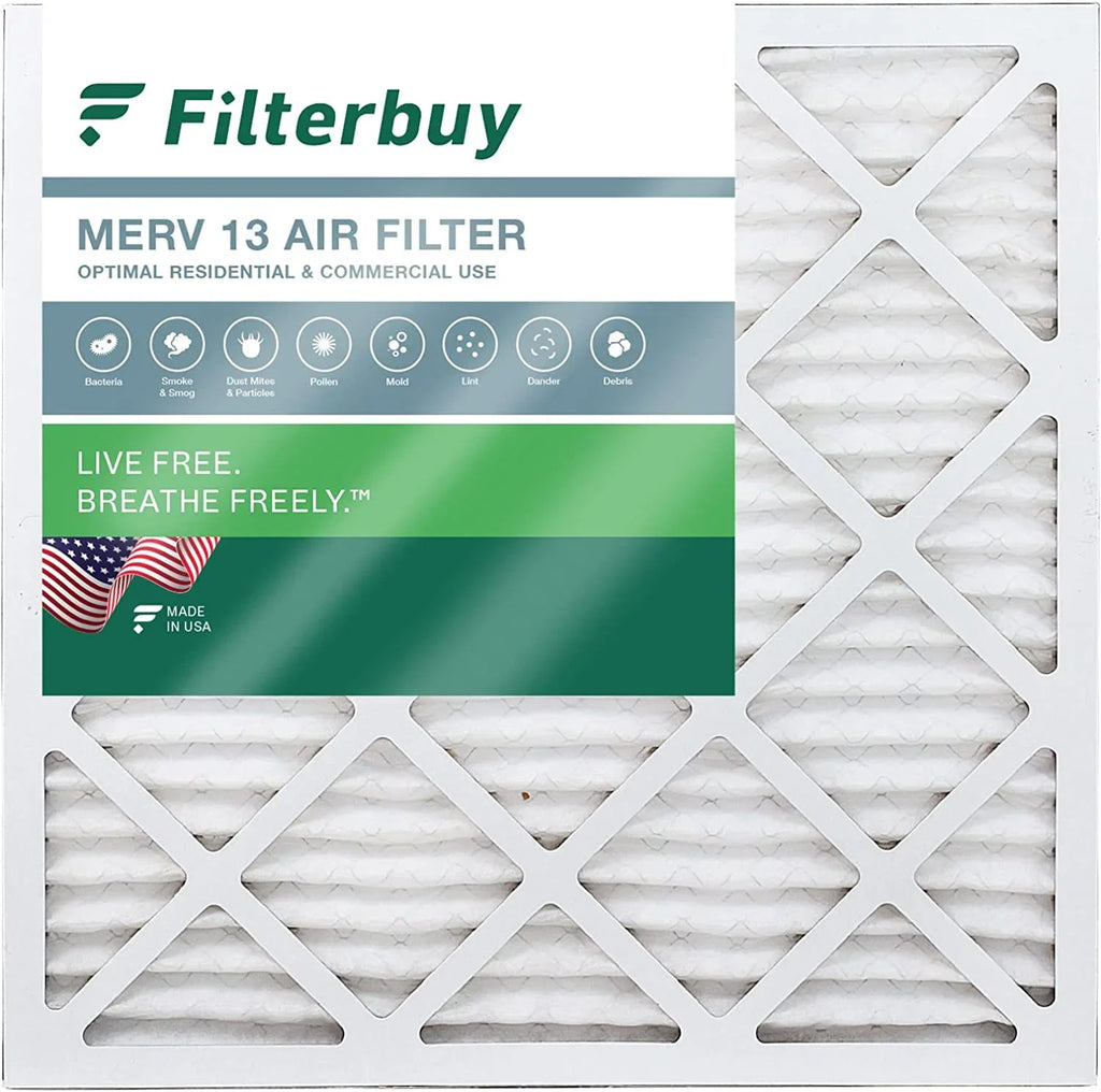 Filterbuy 30x30x1 MERV 13 Pleated HVAC AC Furnace Air Filters (1-Pack)