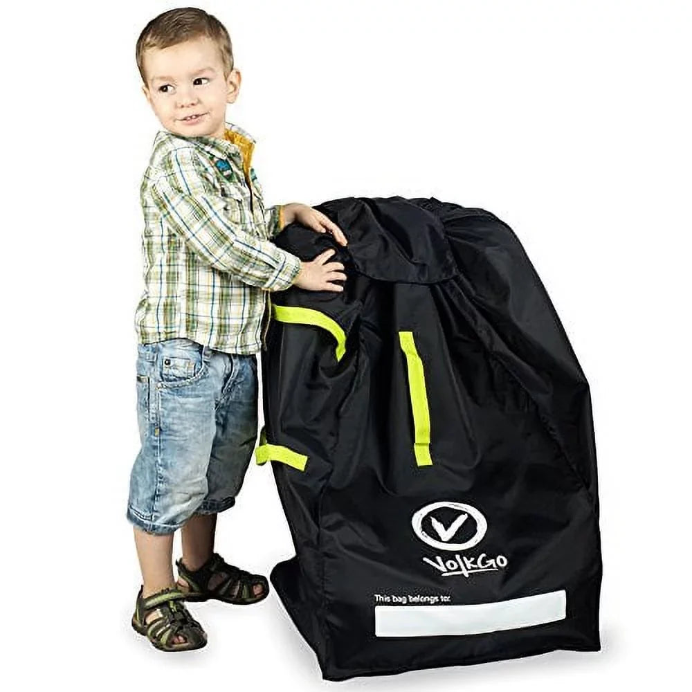 VolkGo Durable Car Seat Travel Bag with E-Book - Ideal Gate Check Bag for Air Travel & Saving Money - for Safe & Secure Car Seat - Fits Car Seats; Infant Carriers & Booster