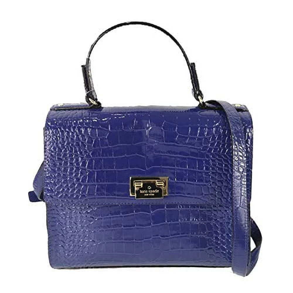Kate Spade New York Knightsbridge Croco Leather Doris Satchel; Asilah Blue