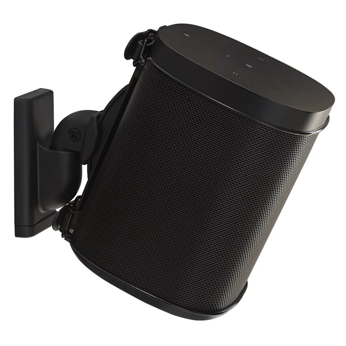 Sanus Wireless Speaker Swivel and Tilt Wall Mount for Sonos ONE; PLAY:1; and PLAY:3 - Each (Black)