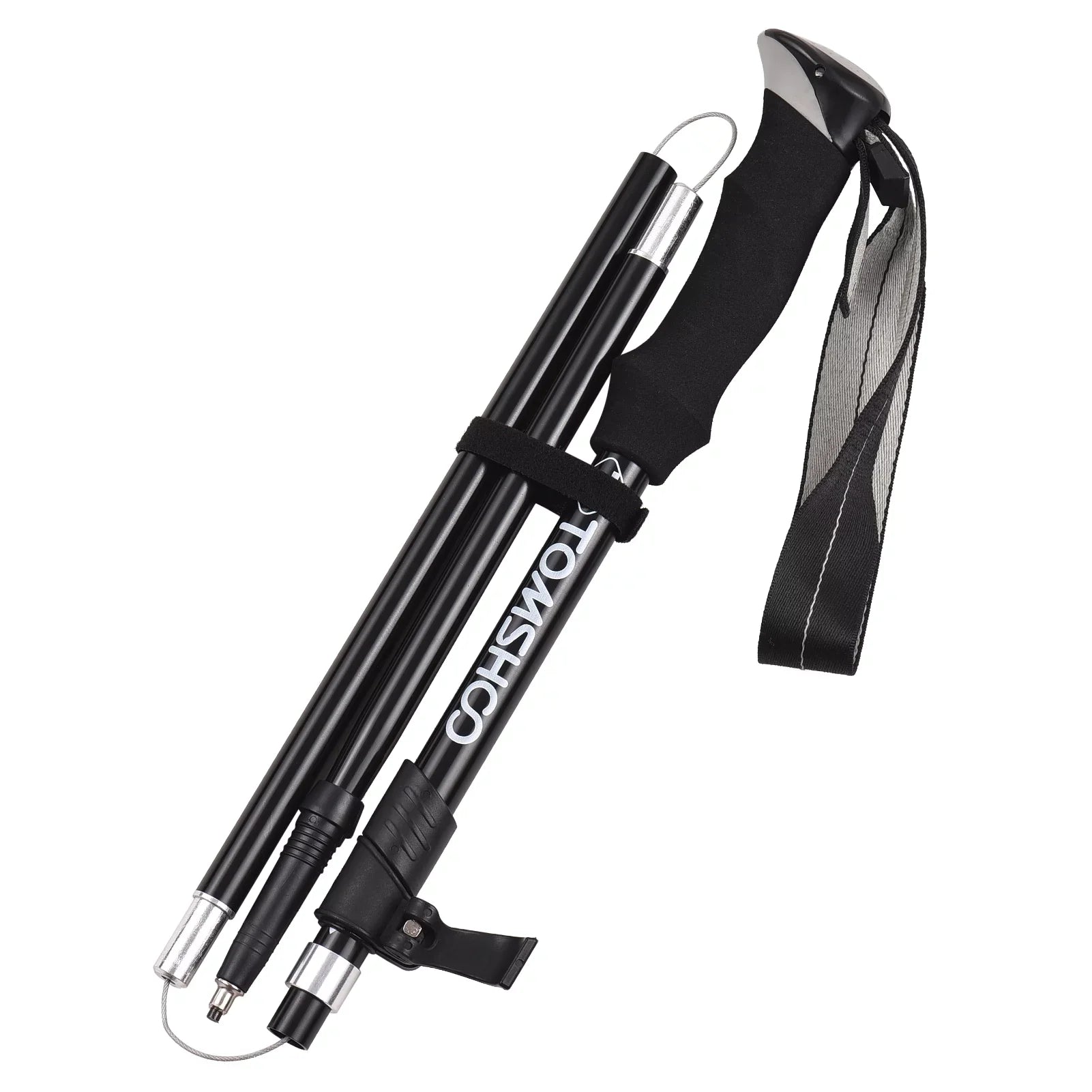 TOMSHOO Lightweight Collapsible Trekking Pole Set for Hiking Camping Backpacking Sturdy and Portable