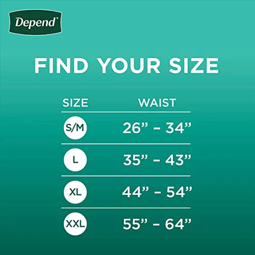 Depend Fresh Protection Adult Incontinence Underwear for Men (Formerly Depend Fit-Flex); Disposable; Maximum; Extra-Large; Grey; 26 Count; Packaging May Vary