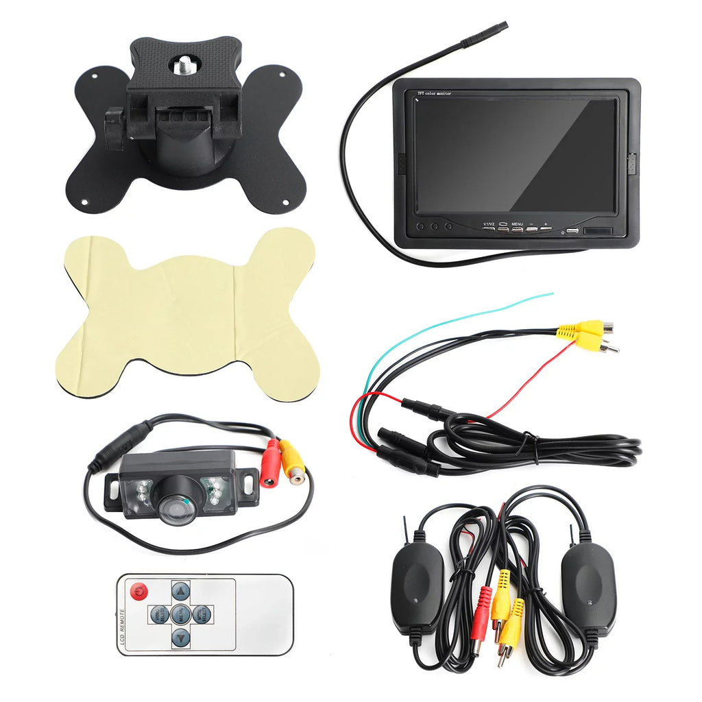 7" LCD HD Monitor Car Truck Wireless Rear View Backup Camera IR Night Vision Kit