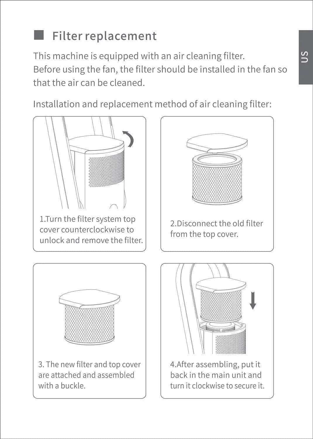 U ULTTY H13 HEPA Replacement Filter for CR022 Purifying Ventilator | Medical Coating