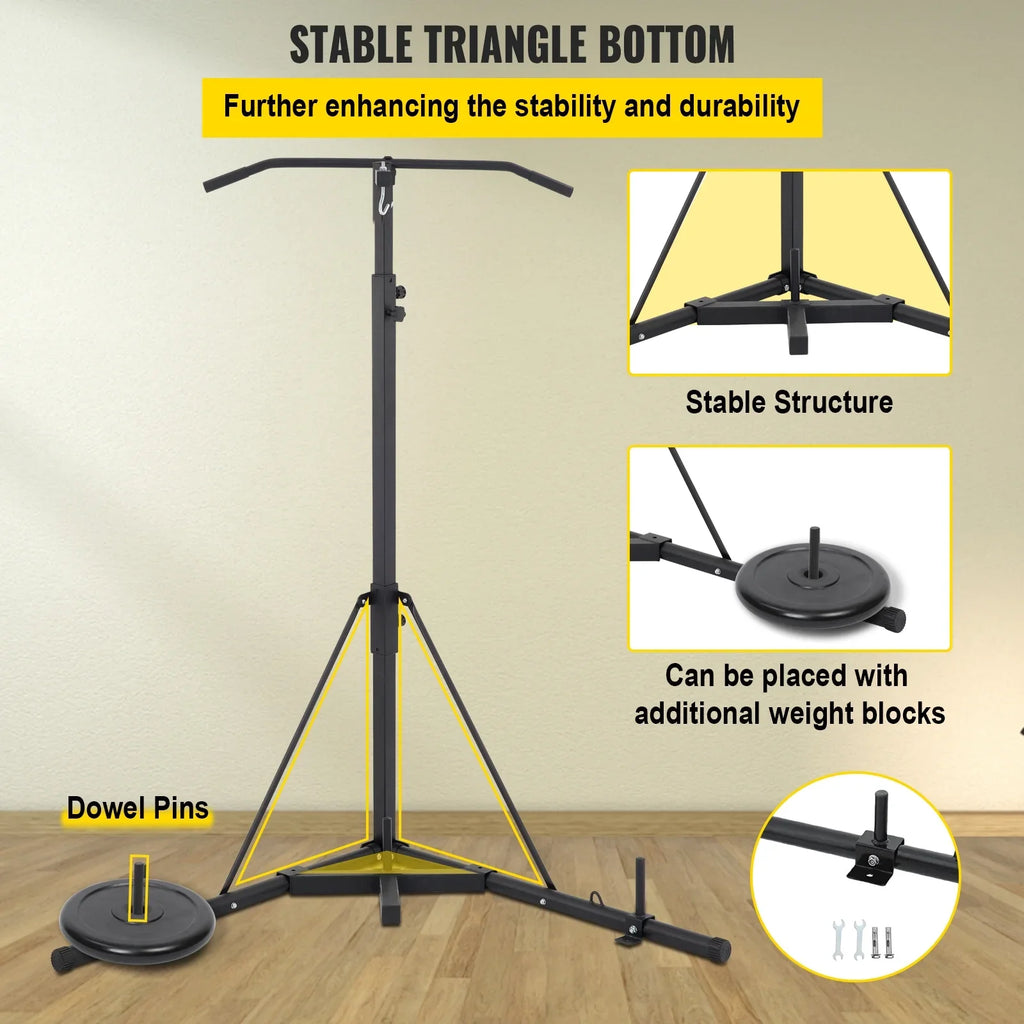 BENTISM Free Standing Foldable Boxing Bag & Chin Pull Up Bar Stand Punching Bracket