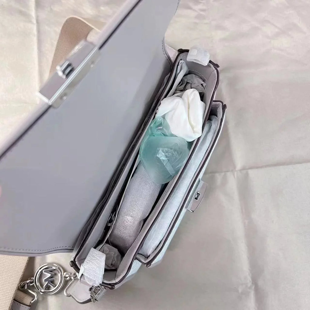 MICHAEL KORS 30S1S2BM2B BRADSHAW MEDIUM LOGO MESSENGER BAG OPT/PGREY