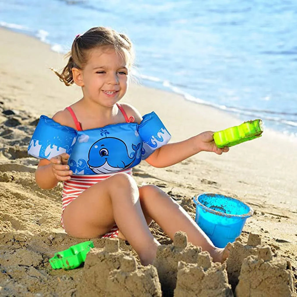 Kids Swim Life Jacket Vest for Toddler 22-66 lbs Swimming Pool; Adjustable Strap Swimming Jacket with Swimming Goggle for Girls & Boys 3-14yrs; Suitable for Learning Swim Training Equipment