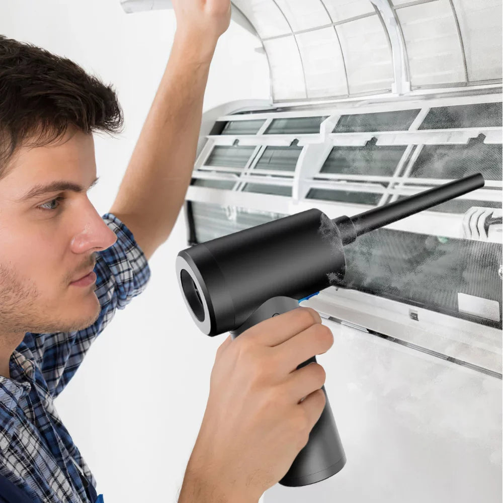Walmeck Cordless Voltage-driven Air Duster & Air Pump for Dust Remove with LED Light