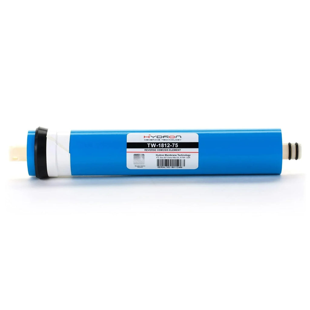 Hydron TW-1812-75 DI Or RO Reverse Osmosis Membrane Replacement 75 GPD; Fits Any Standard RO Unit