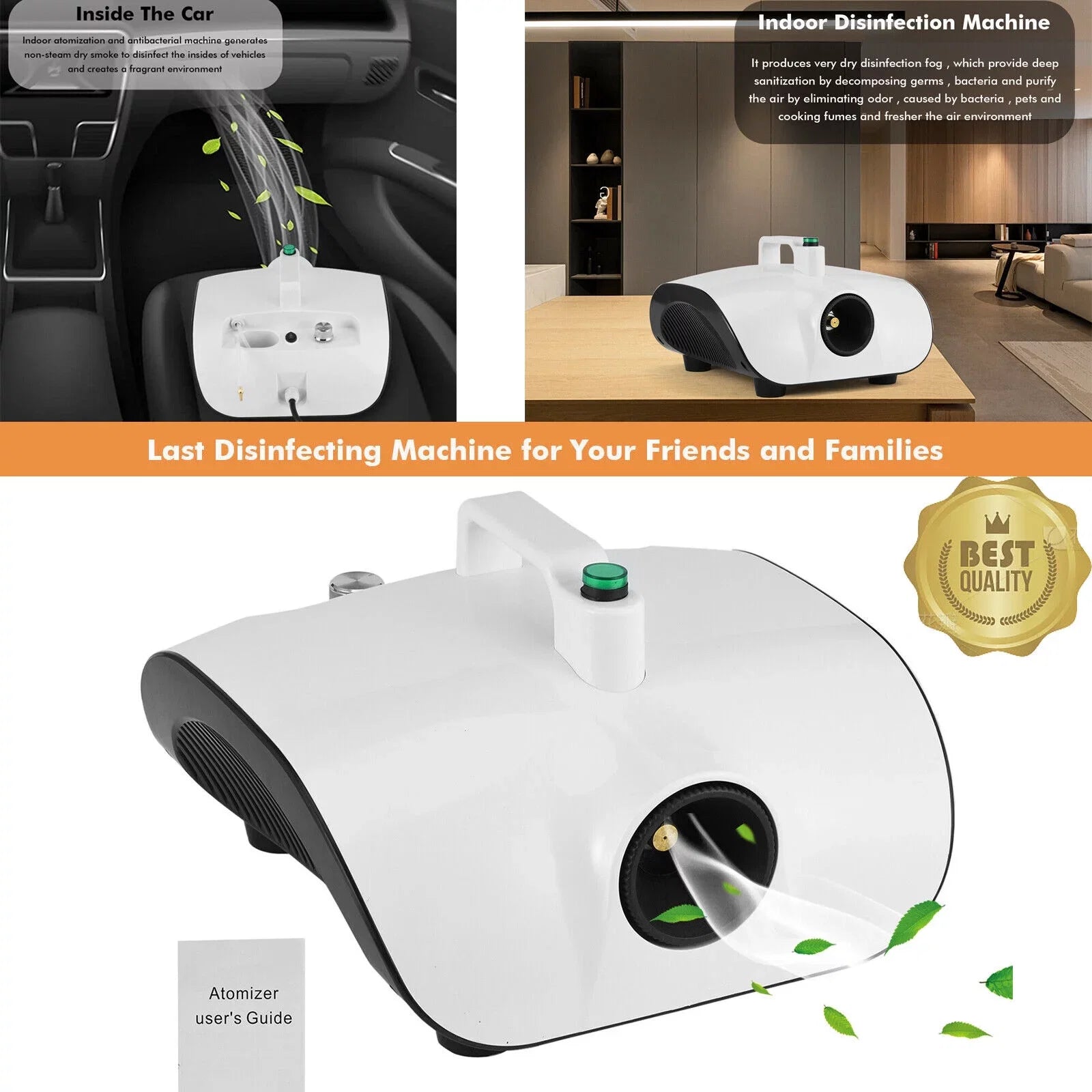 Smart Fog Device Best for Home; Car; Office & Retail Indoor/Outdoor Portable House Sterilization Atomizer.