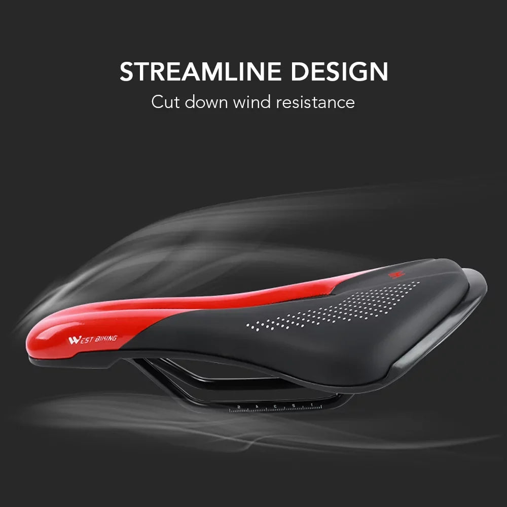 Bike Saddle;Equipment Road Mtb Bike Soft Pu Leather Mountain Seat Soft Saddle Steel Rails Pu Leather Road Seat Soft Pu Leather Road Mtb Rails Mountain Seat Bike Saddle Jinmie