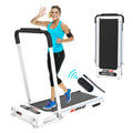 ikayaa FYC 2 in 1 Under Desk Treadmill - 2.5 HP Folding Treadmill for Home; Installation-Free Foldable Treadmill Compact Powered Running Device; Remote Control & LED Display Walking Running Joggi