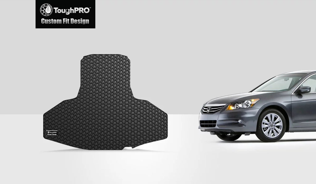 ToughPRO - Trunk Mat Compatible with HONDA Accord - All Weather Heavy Duty (Made in USA) - Black Rubber - 2012