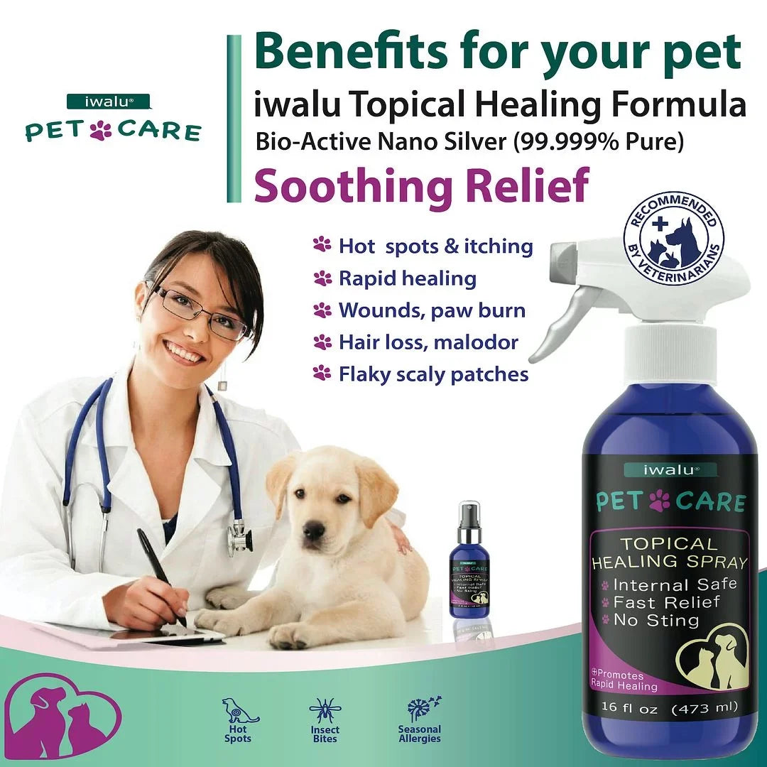 Allergy Medication For Dog Cat Itchy Skin Relief Dog Skin And Coat Supplement Anti Itch Relief Anti Hot Spot Paw Cleaner Soother Treatment Best Dog Moisturizer For Dry Skin Pet Wound Care Apply (16oz)