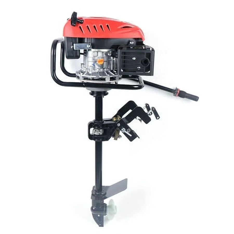Outboard Motor 4 Stroke 6 HP Heavy Duty Boat Engine OHV Air Cooling System 173CC