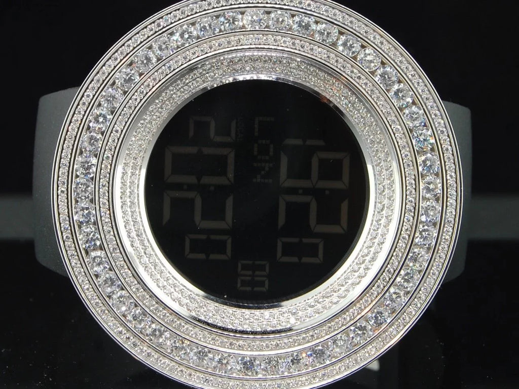 Mens Techno Com KC Joe Rodeo JoJino 15 ct Custom White Simulated Diamond Watch
