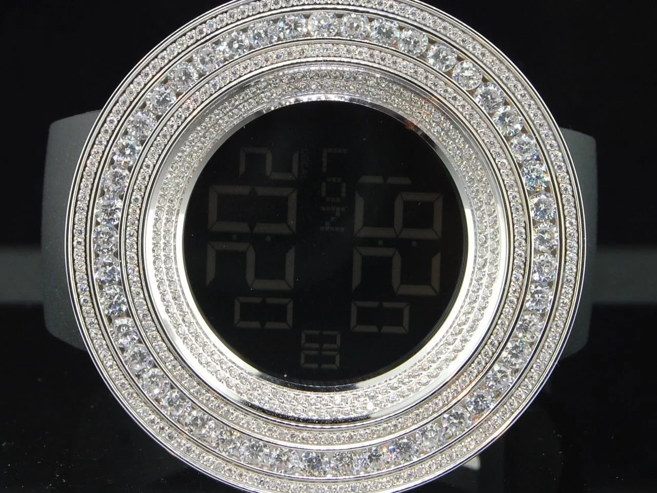 Mens Techno Com KC Joe Rodeo JoJino 15 ct Custom White Simulated Diamond Watch