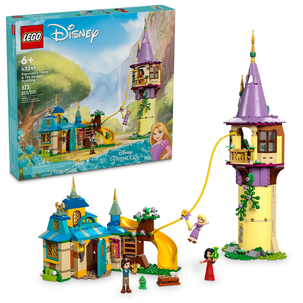 LEGO Disney Princess Rapunzel’s Tower & The Snuggly Duckling Tangled Building Toy with Flynn Rider and Mother Gothel Mini-Dolls; Disney Princess Toy; Fun Gift for Girls and Boys Ages 6 Plus; 43241