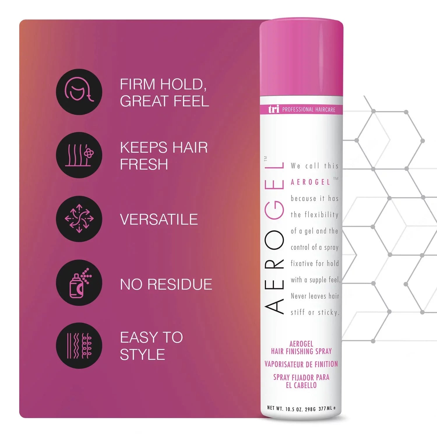 Tri Aerogel Hair Finishing Hairspray; 10.5 Fl Oz