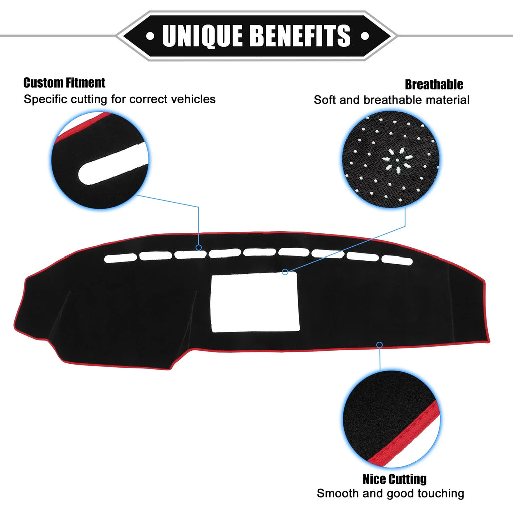 Unique Bargains Car Center Console Dashboard Cover Mat Compatible for Ford F150 2008-2014 Protective Polyester Black