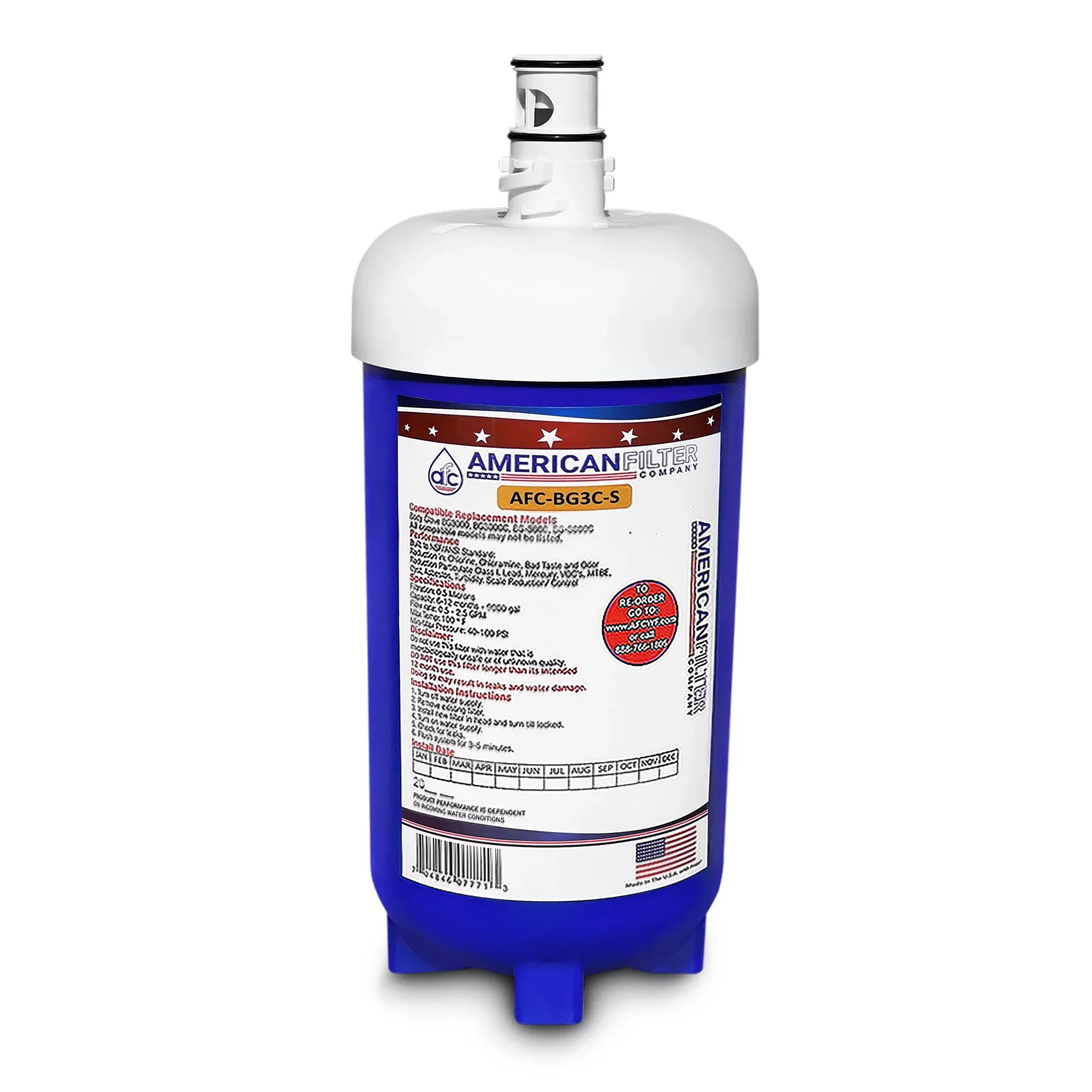 AFC Brand ; Filter ; Model # AFC-BG3C-S ; Compatible with - 1 Filters - Made in U.S.A.