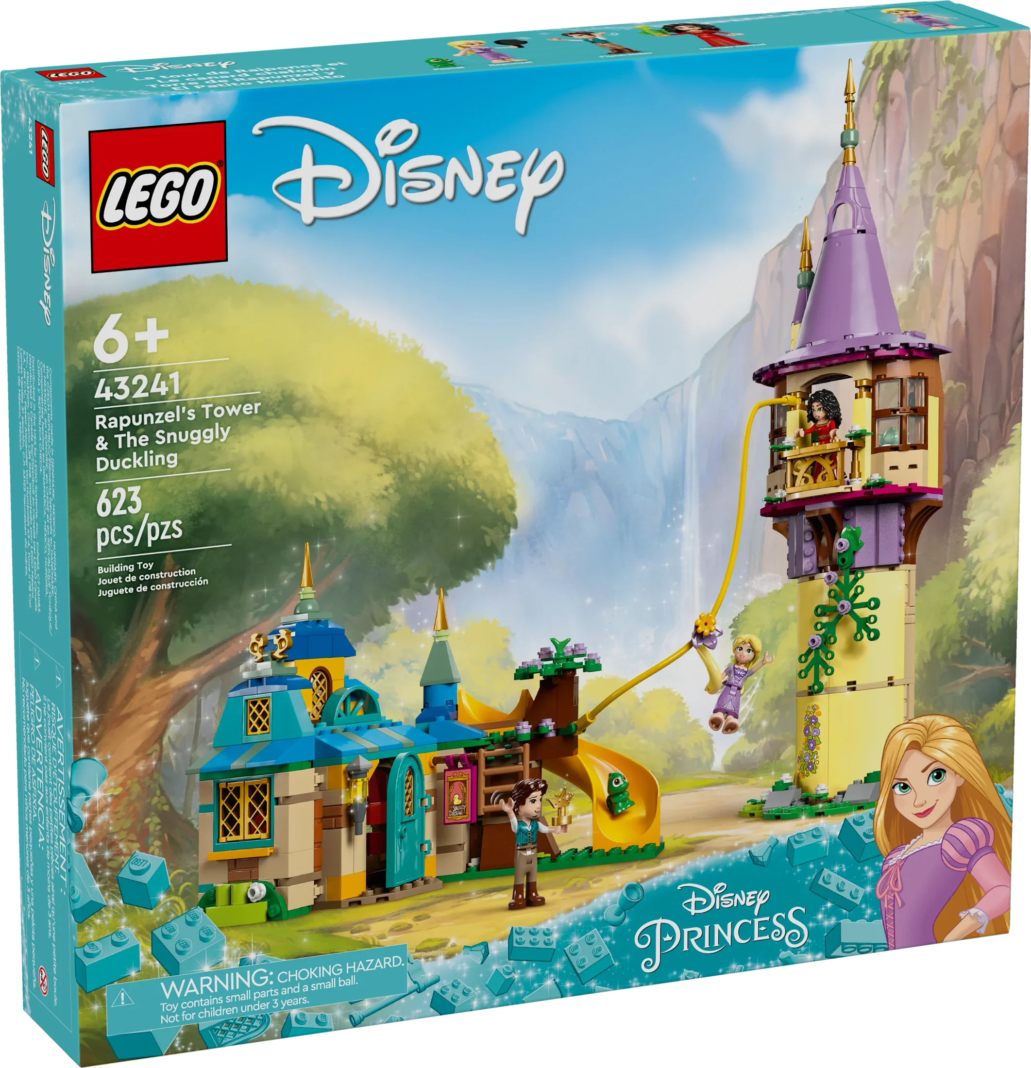 LEGO Disney Princess Rapunzel’s Tower & The Snuggly Duckling Tangled Building Toy with Flynn Rider and Mother Gothel Mini-Dolls; Disney Princess Toy; Fun Gift for Girls and Boys Ages 6 Plus; 43241