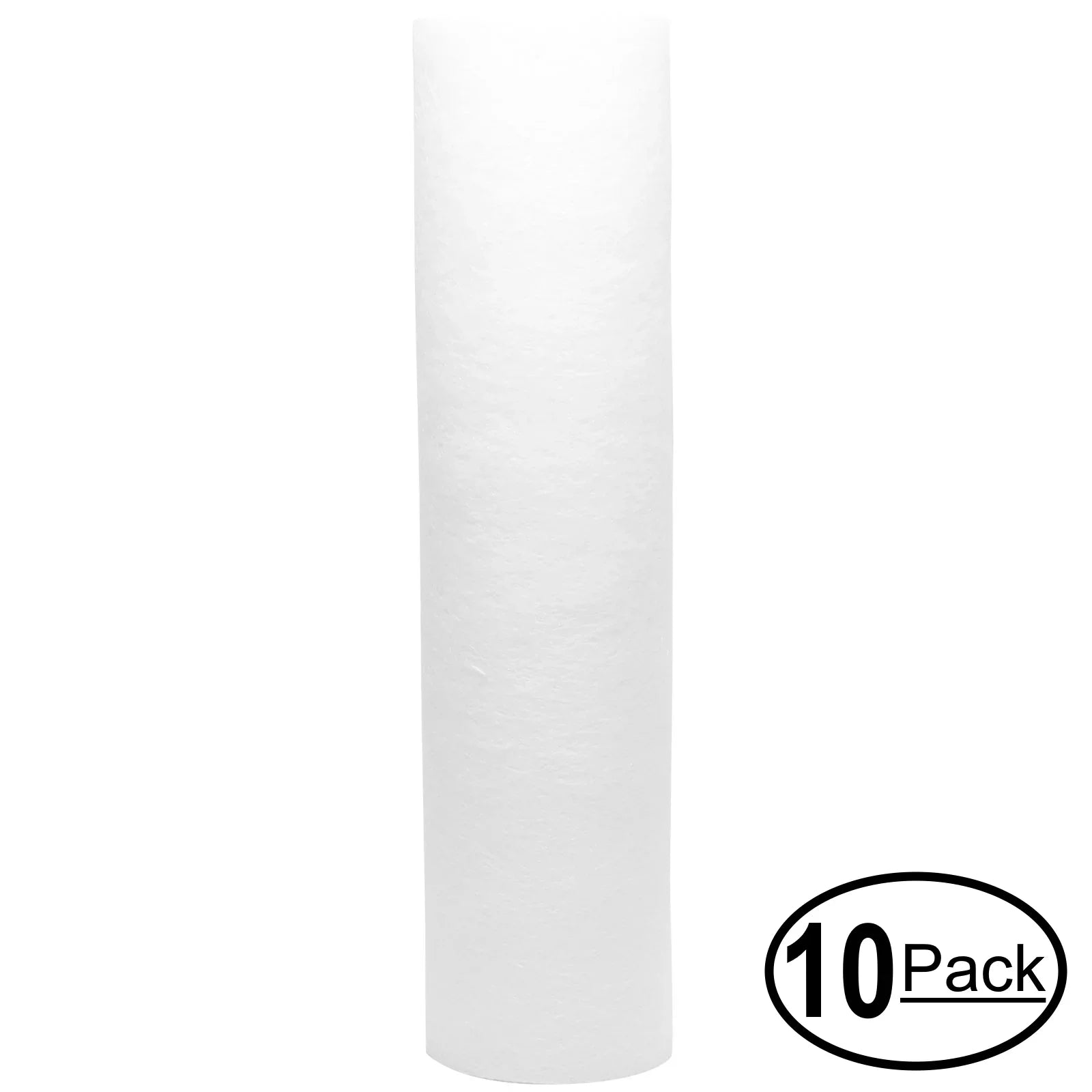 10-Pack Replacement for Whirlpool WHKF-DWH Polypropylene Sediment Filter - Universal 10-inch 5-Micron Cartridge for Whirlpool Standard Filtration System - Denali Pure Brand