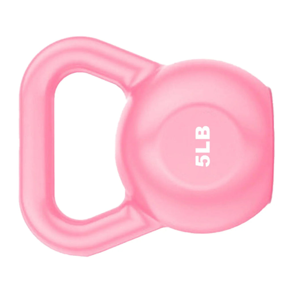 Buumin PE Kettlebell Weight for Men Women for Exercises Strength Training Functional Fitness Plyometrics Pink 5LB