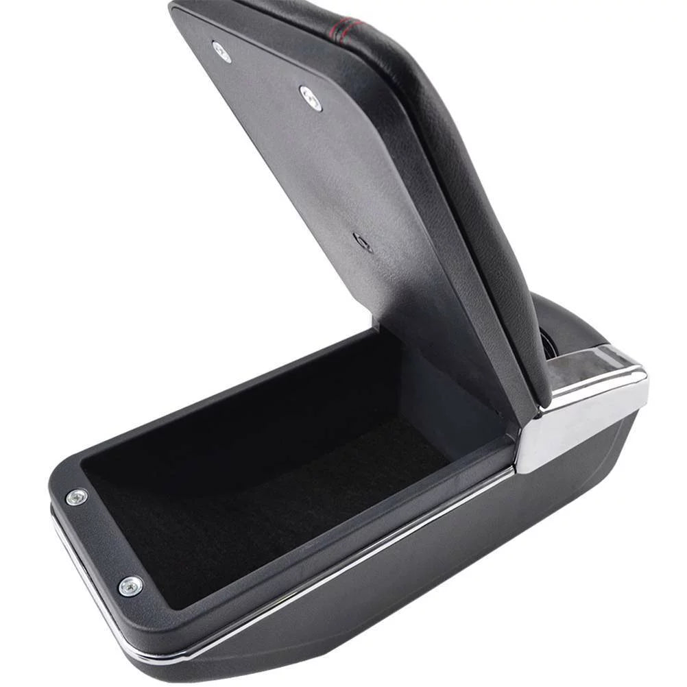 For Honda Jazz/ Fit 2002-2008 Armrest Central Console Storage Box Compartment Black