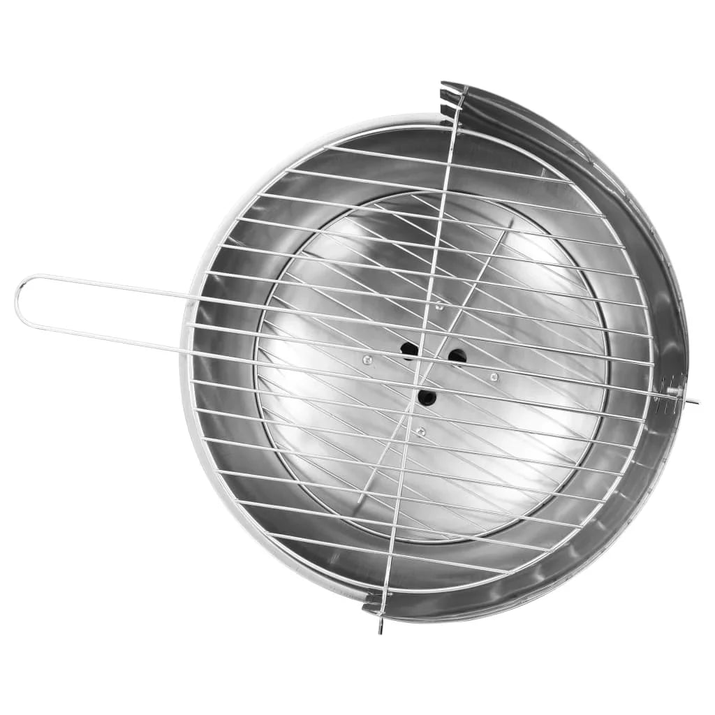 Buyweek Pedestal Charcoal BBQ Grill Stainless Steel